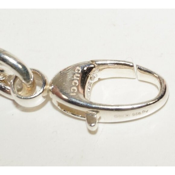 New Gucci Charlotte G Cutout Heart 925 St Silver Charm Bracelet - Italy - Picture 6 of 11